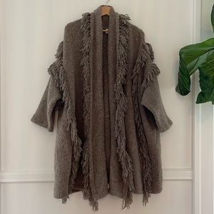 Atelier Delphine oversize sweater Kimono cardigan with fringe detailing OS